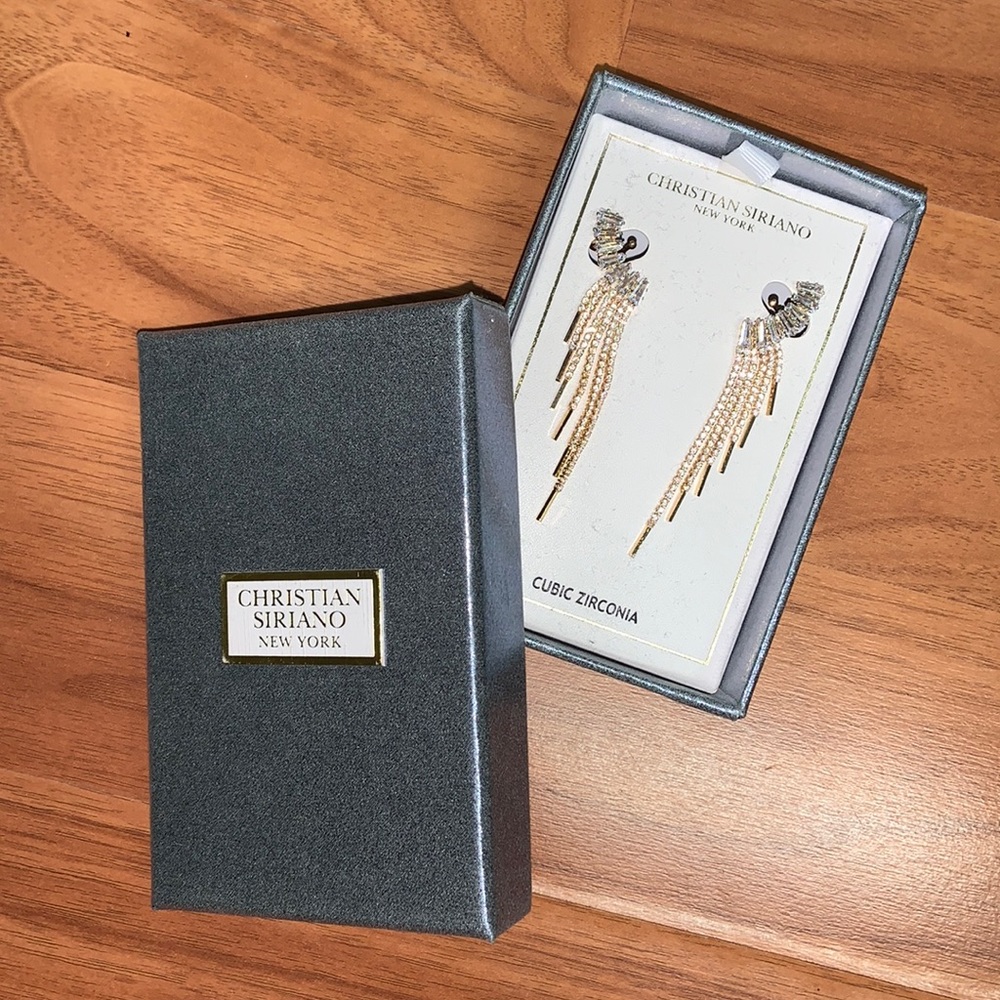 Brand New in Box Christian Siriano Rhinestone Earrings